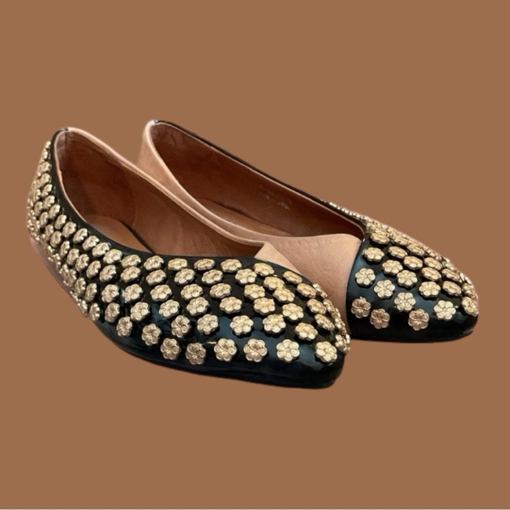 Jeffrey Campbell Metal Daisy Flats With Box - Picture 6 of 10